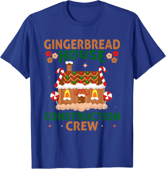 Official Gingerbread House Construction Crew T-Shirt - T-Shirt | Royal