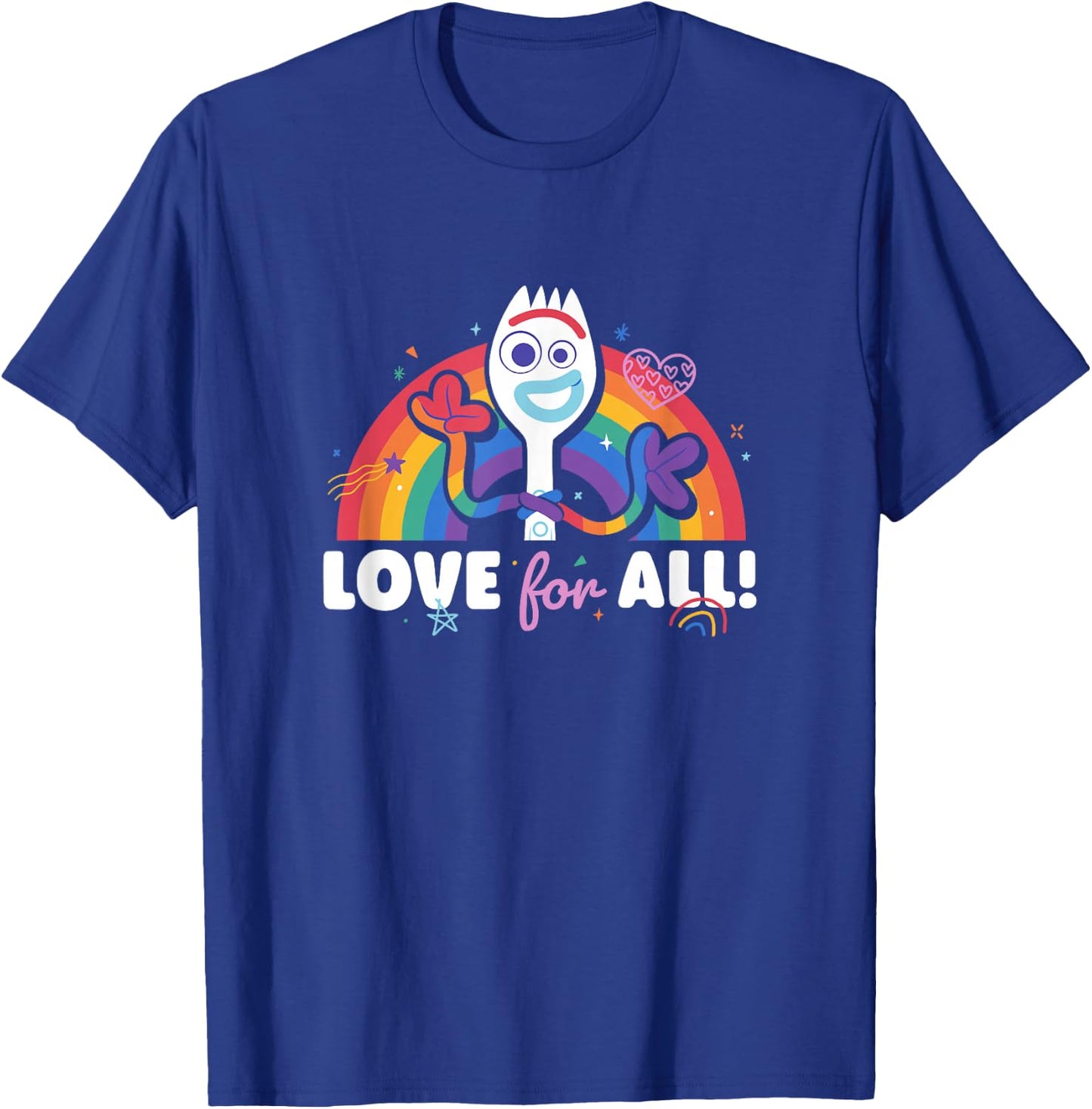 Disney Pixar Toy Story 4 Rainbow Forky Love for All T-Shirt - T-Shirt | Royal