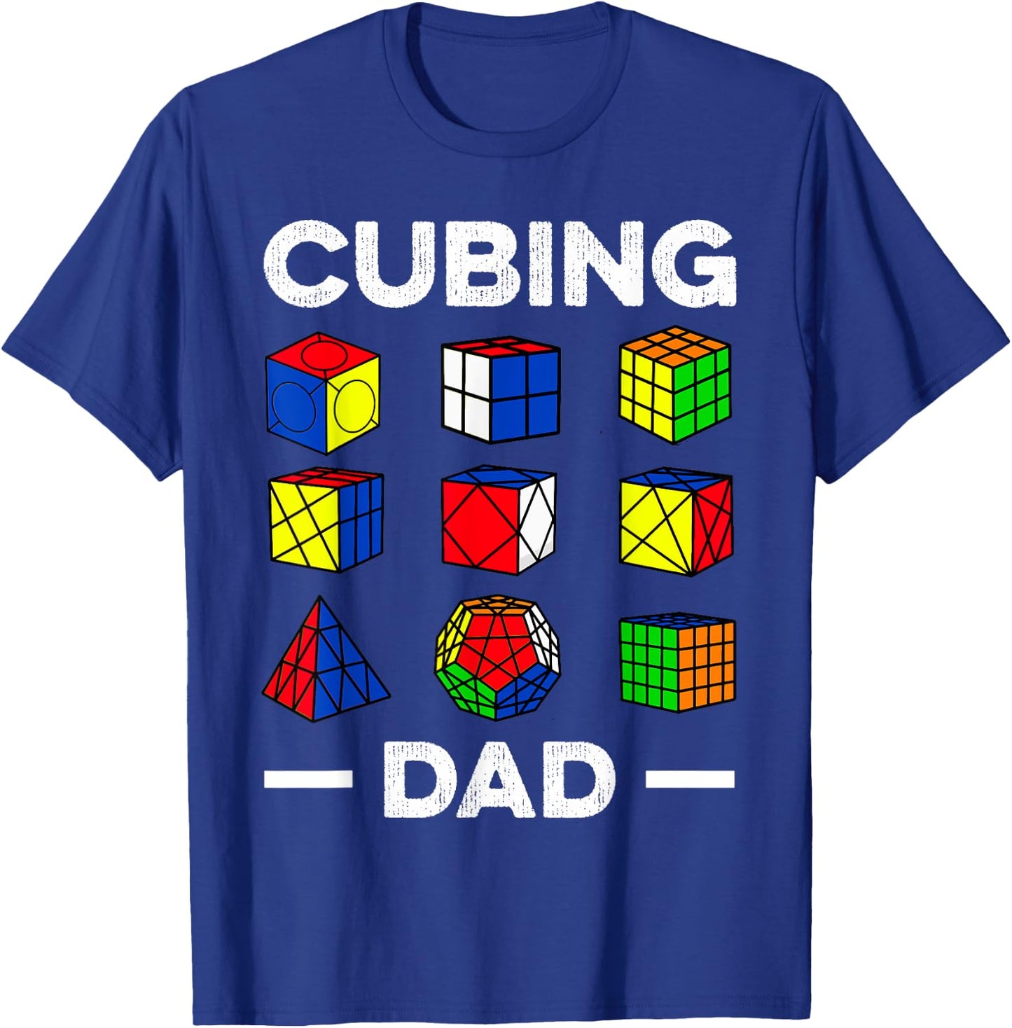 Cubing Dad Speedcubing Speedsolving Cuber T-Shirt - T-Shirt | Royal