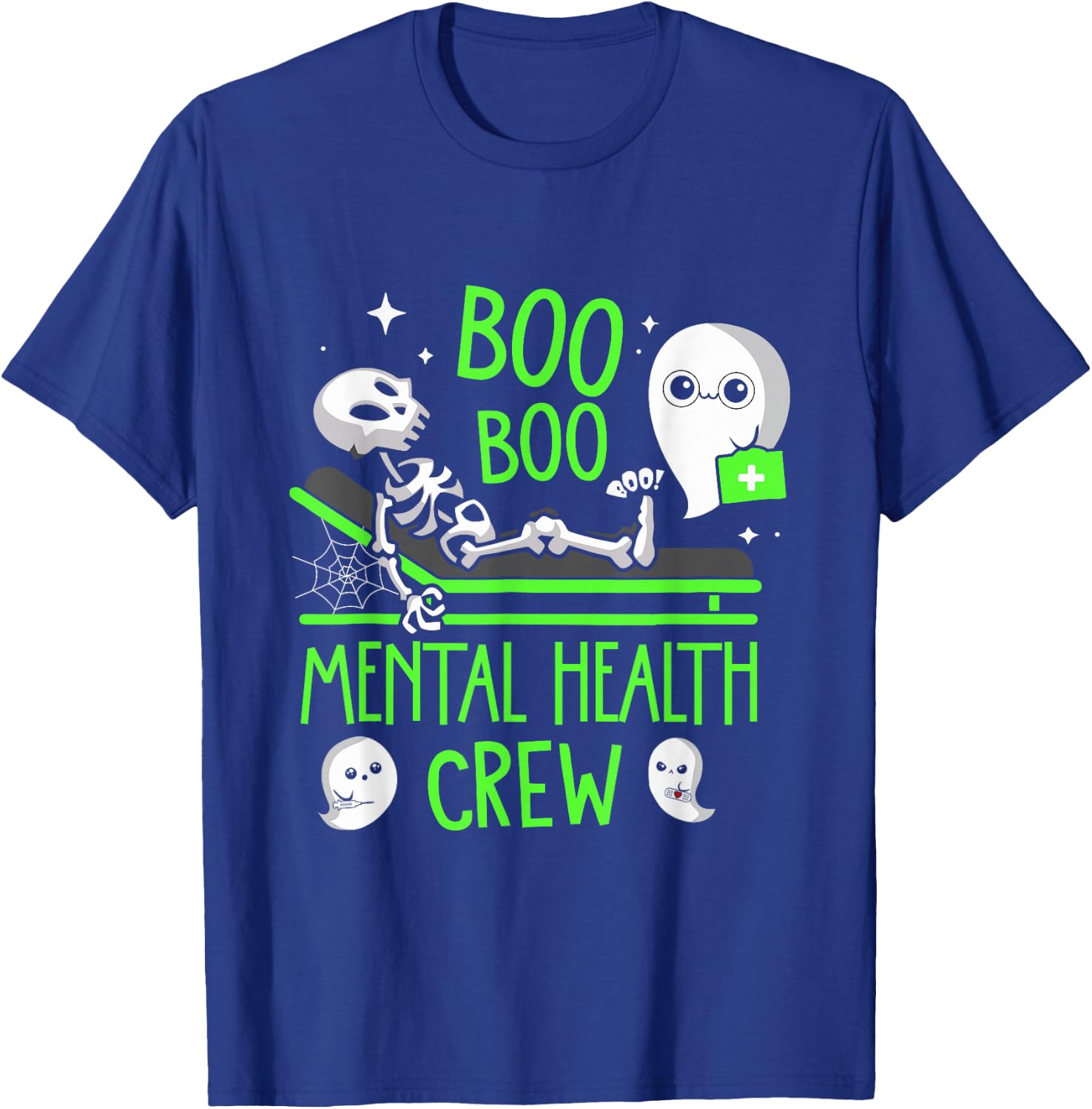 Mental Health Nurse Psych Boo Boo Crew Nursing Halloween T-Shirt - T-Shirt | Royal