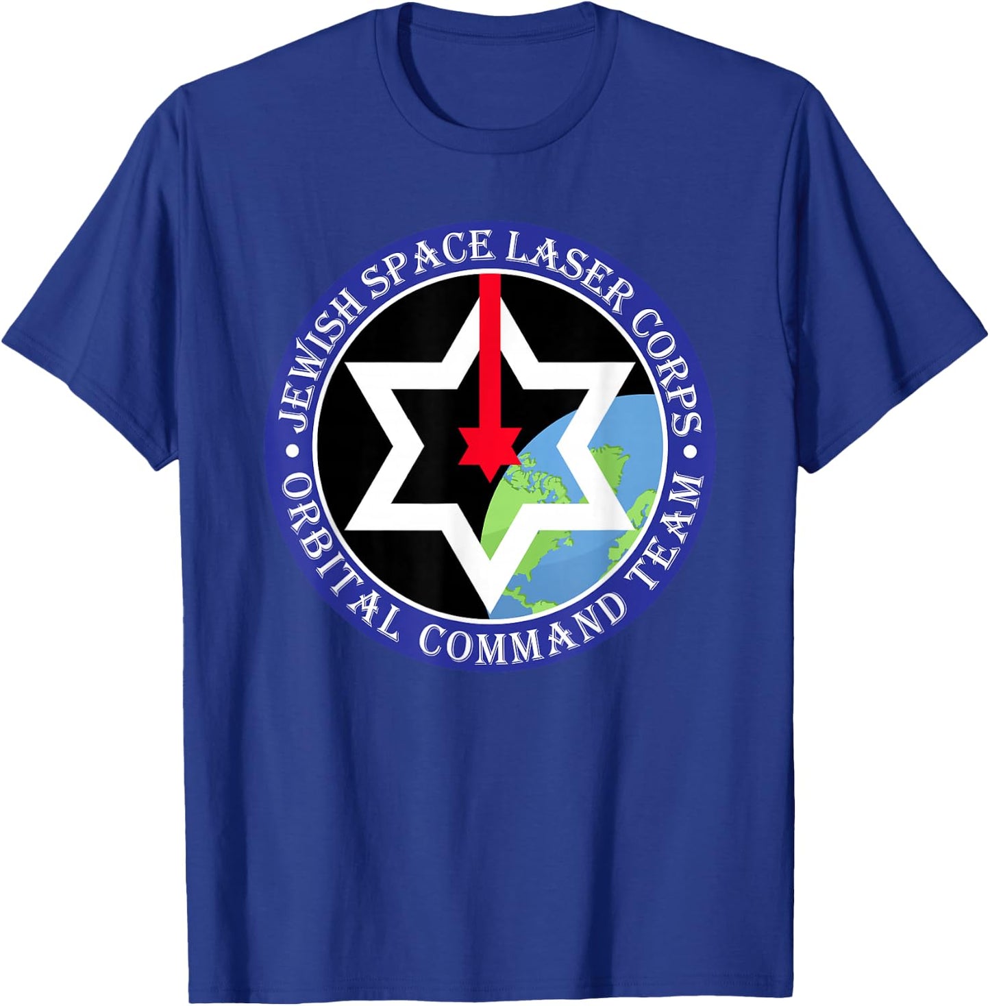 Men Women Secret Jewish Space Laser Corps Mazel Tov Funny T-Shirt - T-Shirt | Royal