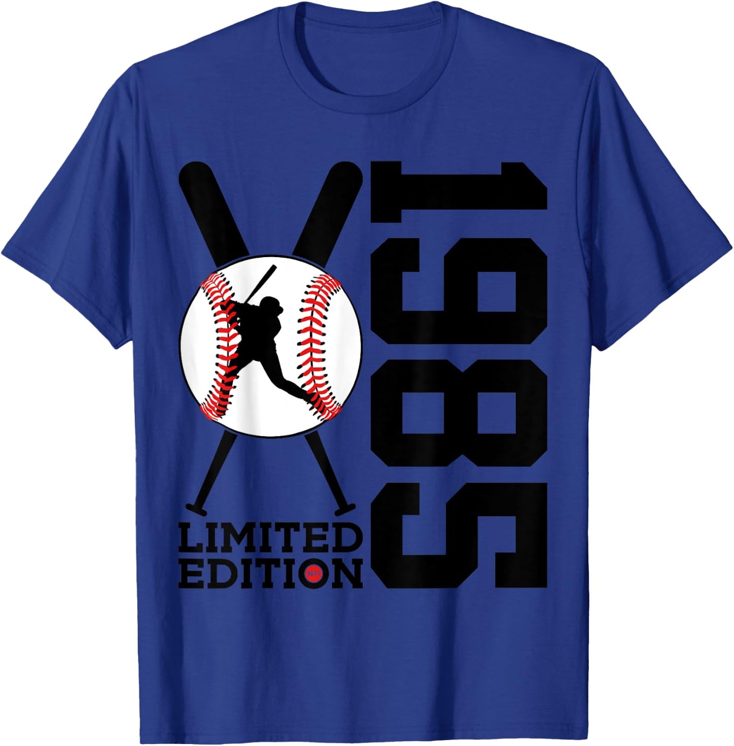 40th BIRTHDAY BASEBALL LIMITED EDITION 1985 T-Shirt - T-Shirt | Royal