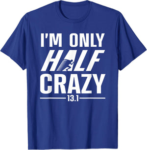 Funny Half Marathon Art Men Women Runner Marathoner Finisher T-Shirt - T-Shirt | Royal