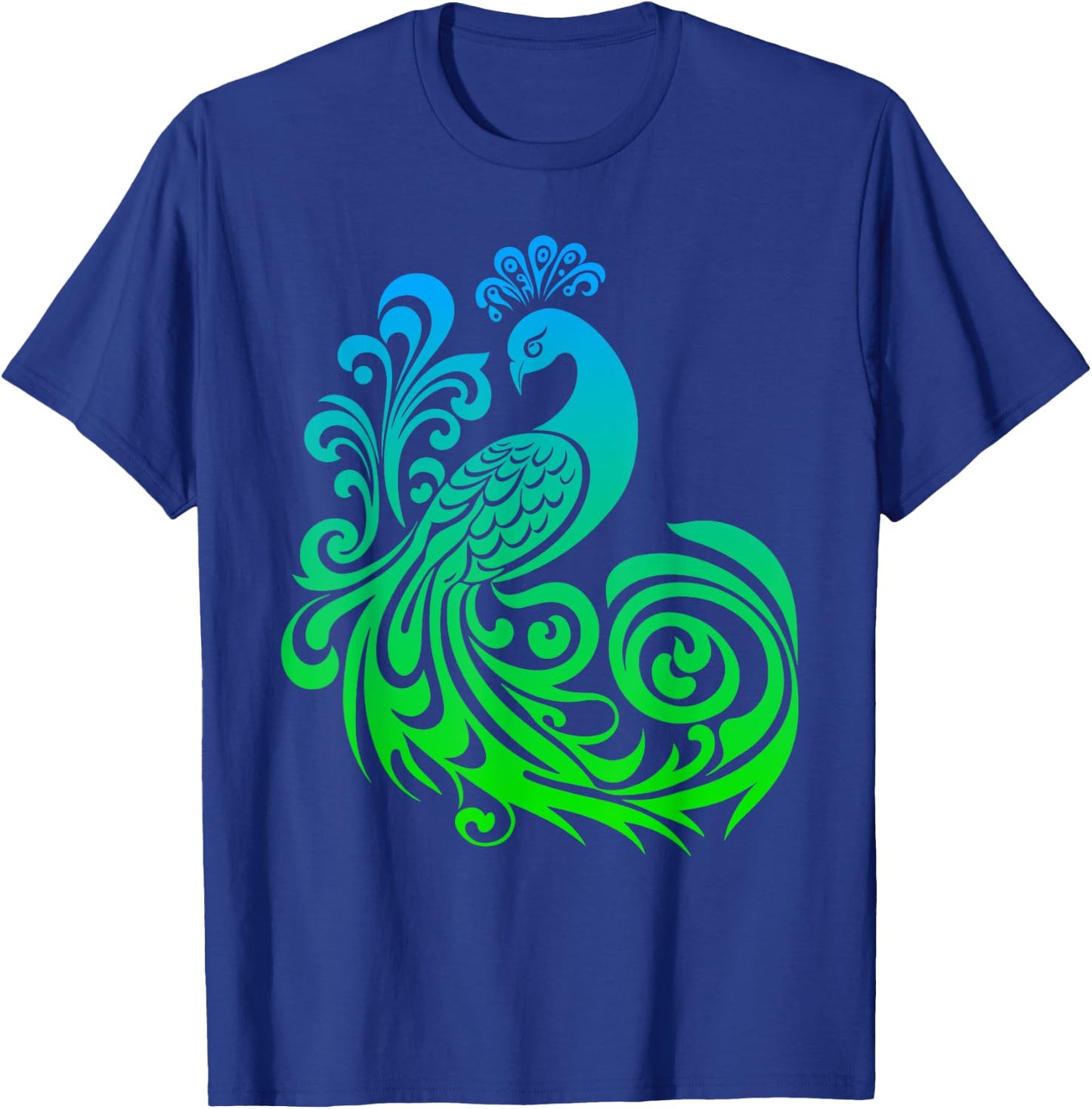 Beautiful Peacock T-Shirt - T-Shirt | Royal