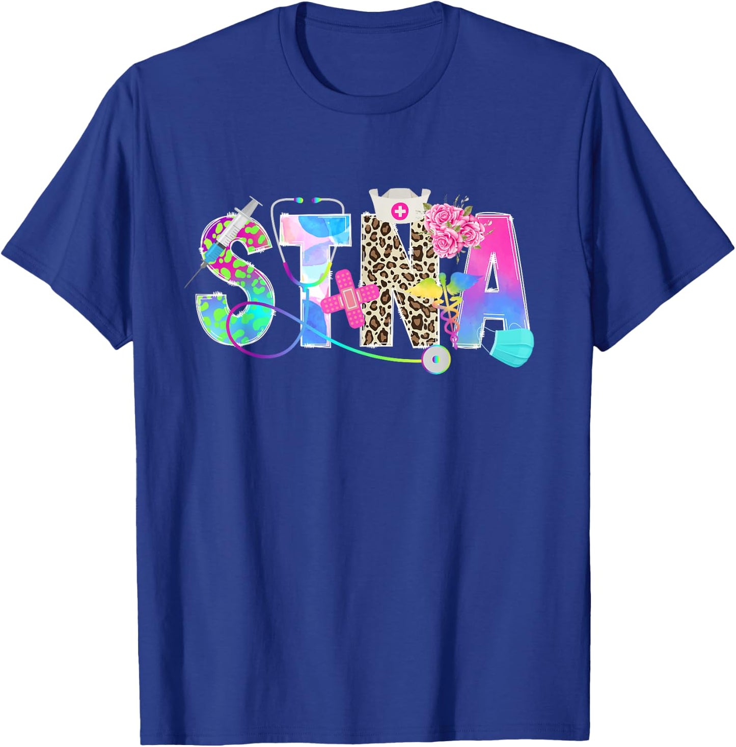 STNA State Tested Nursing Assistant Cute STNA Nurse T-Shirt - T-Shirt | Royal