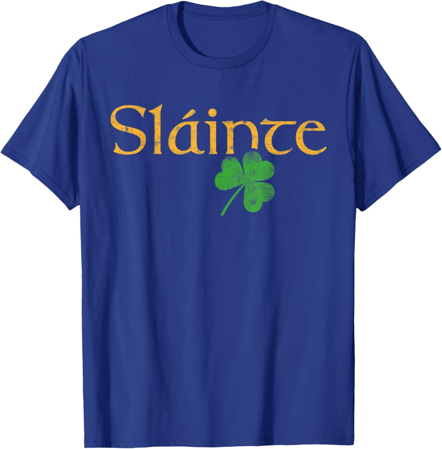 Slainte shamrock Irish lucky green Ireland St Patricks Day T-Shirt - T-Shirt | Royal