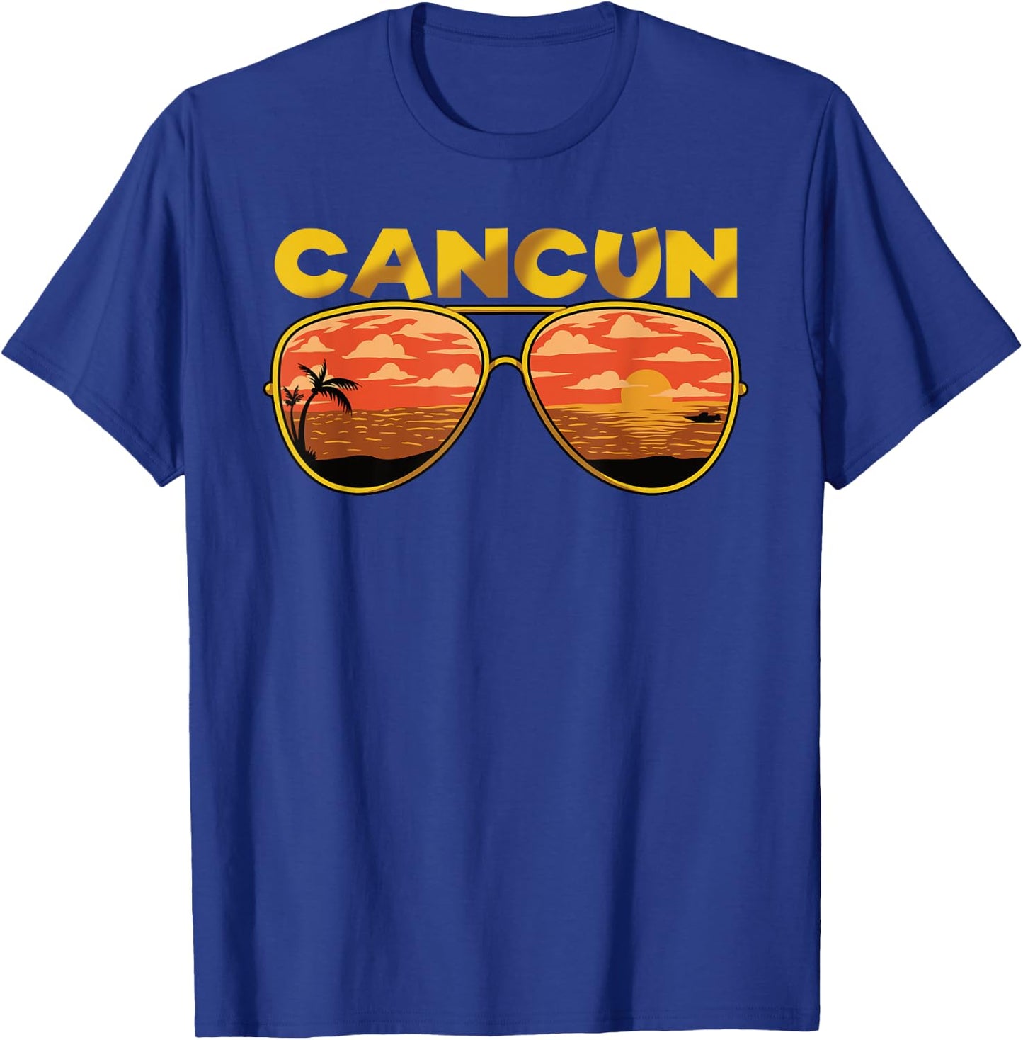 Sunglasses Vacation Cancun Mexico T-Shirt - T-Shirt | Royal