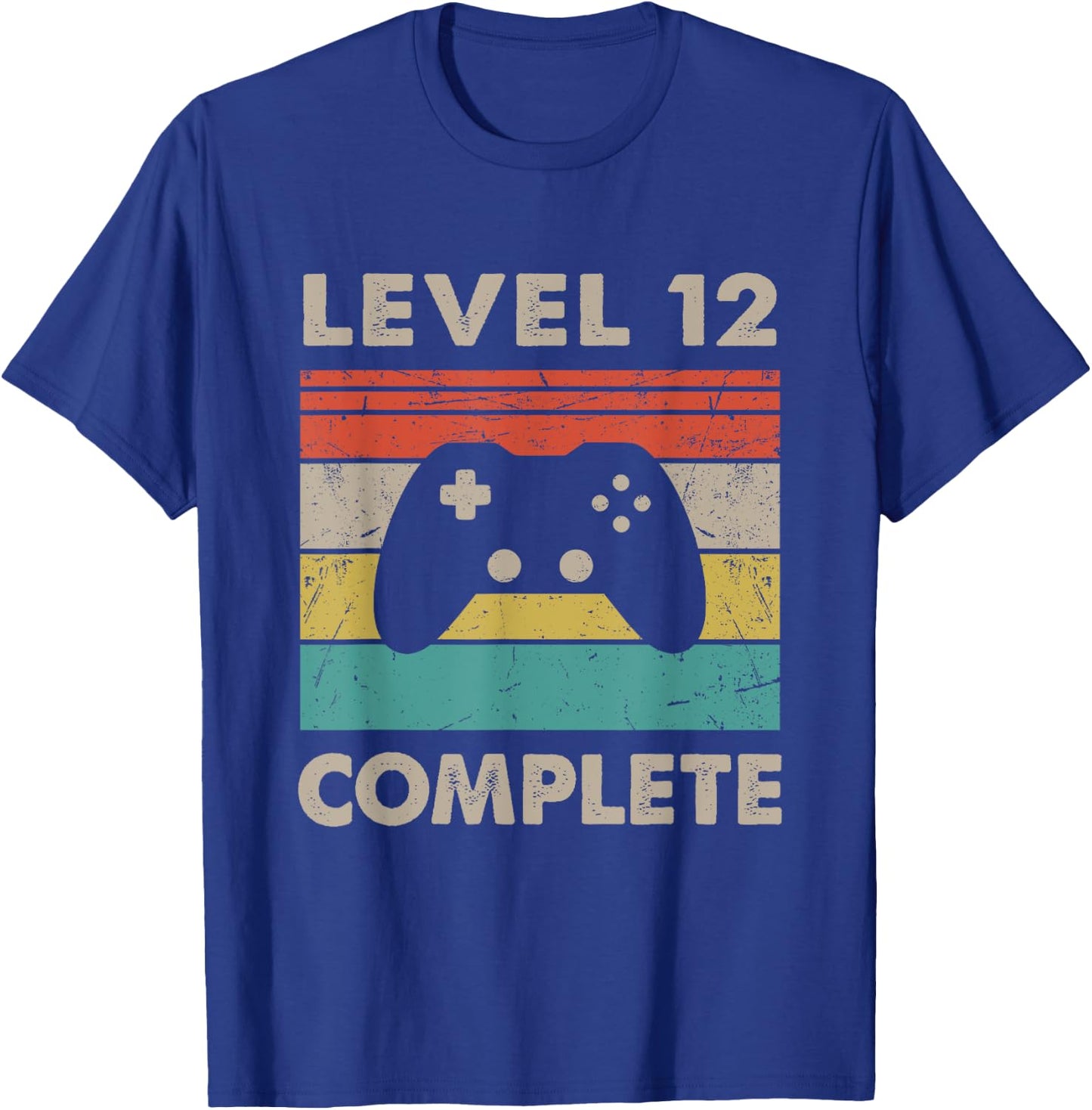 Level 12 Complete - 12th Wedding Anniversary & Her T-Shirt - T-Shirt | Royal