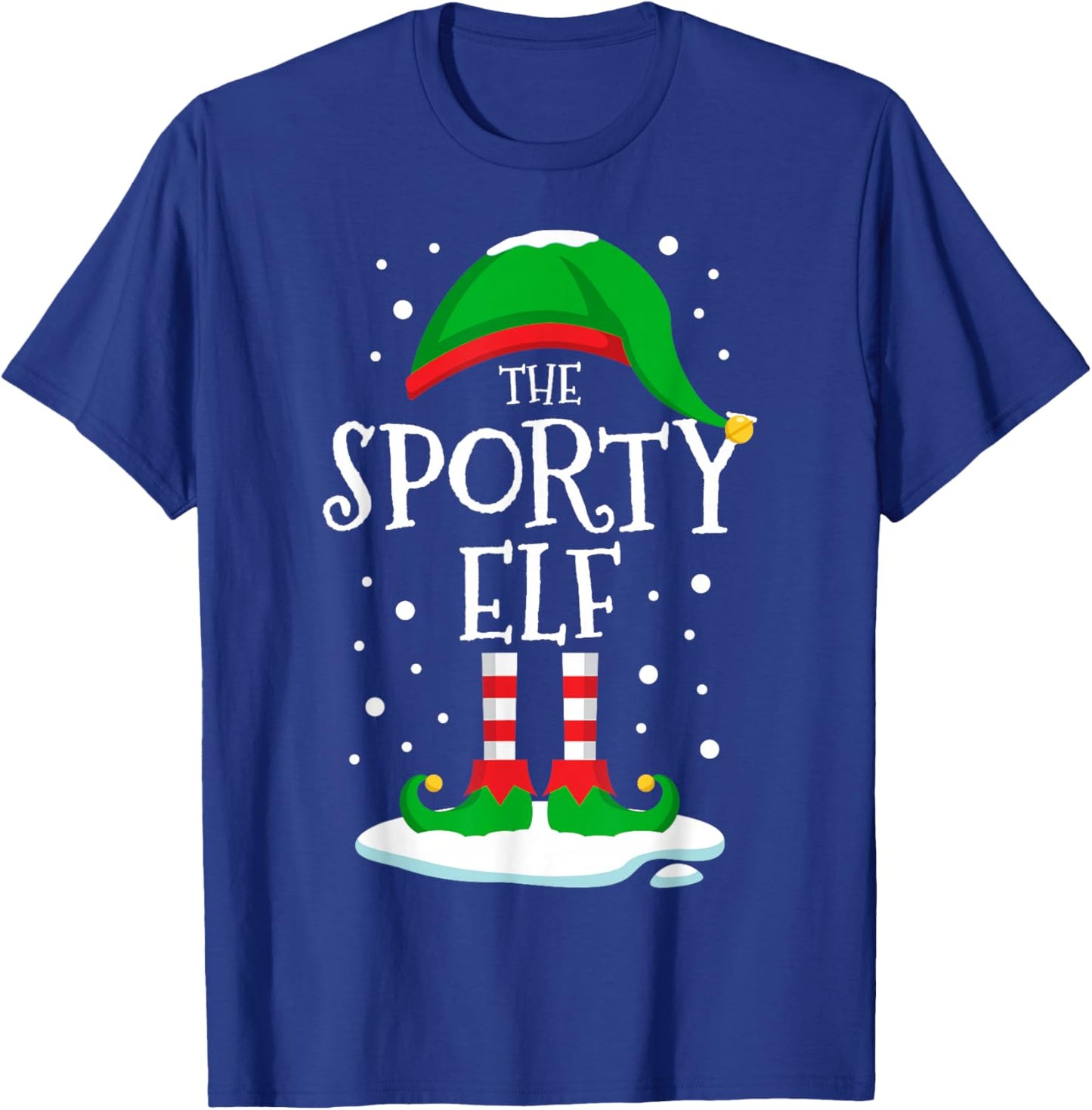 The Sporty Elf Christmas Family Matching Xmas Group Funny T-Shirt - T-Shirt | Royal