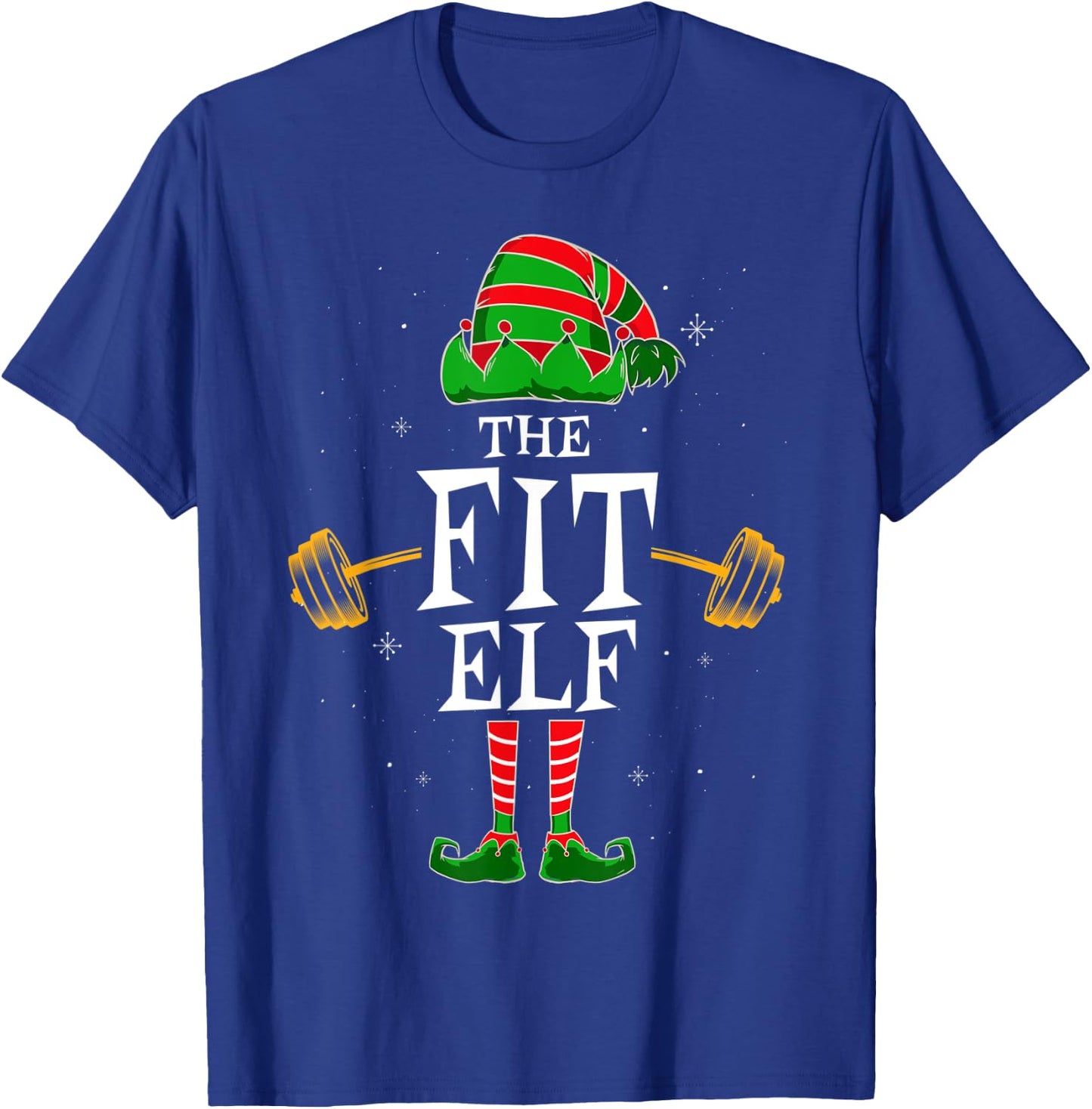 Fit Elf Group Matching Family Christmas Gym Fitness T-Shirt - T-Shirt | Royal