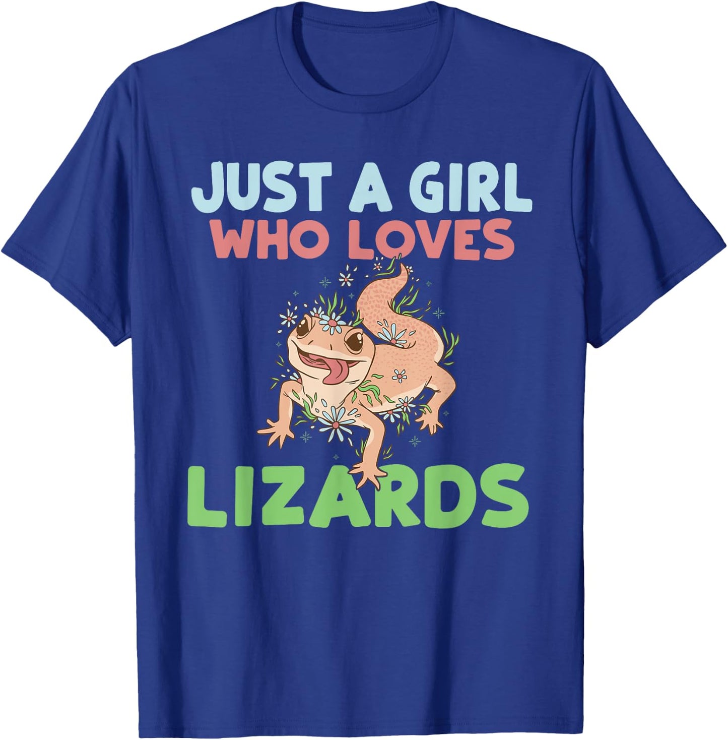 Just a Girl who loves Lizards Reptile Keeper T-Shirt - T-Shirt | Royal