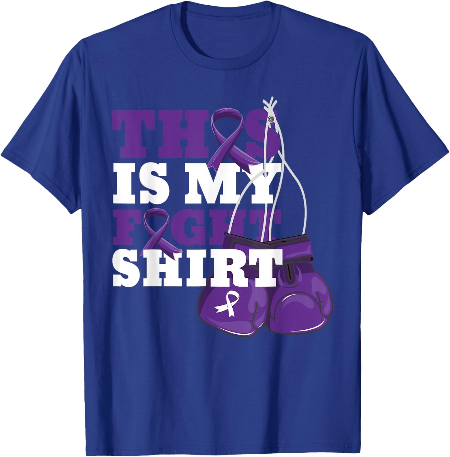 This Is My Fight Shirt Crohn's disease Fighter Support T-Shirt - T-Shirt | Royal