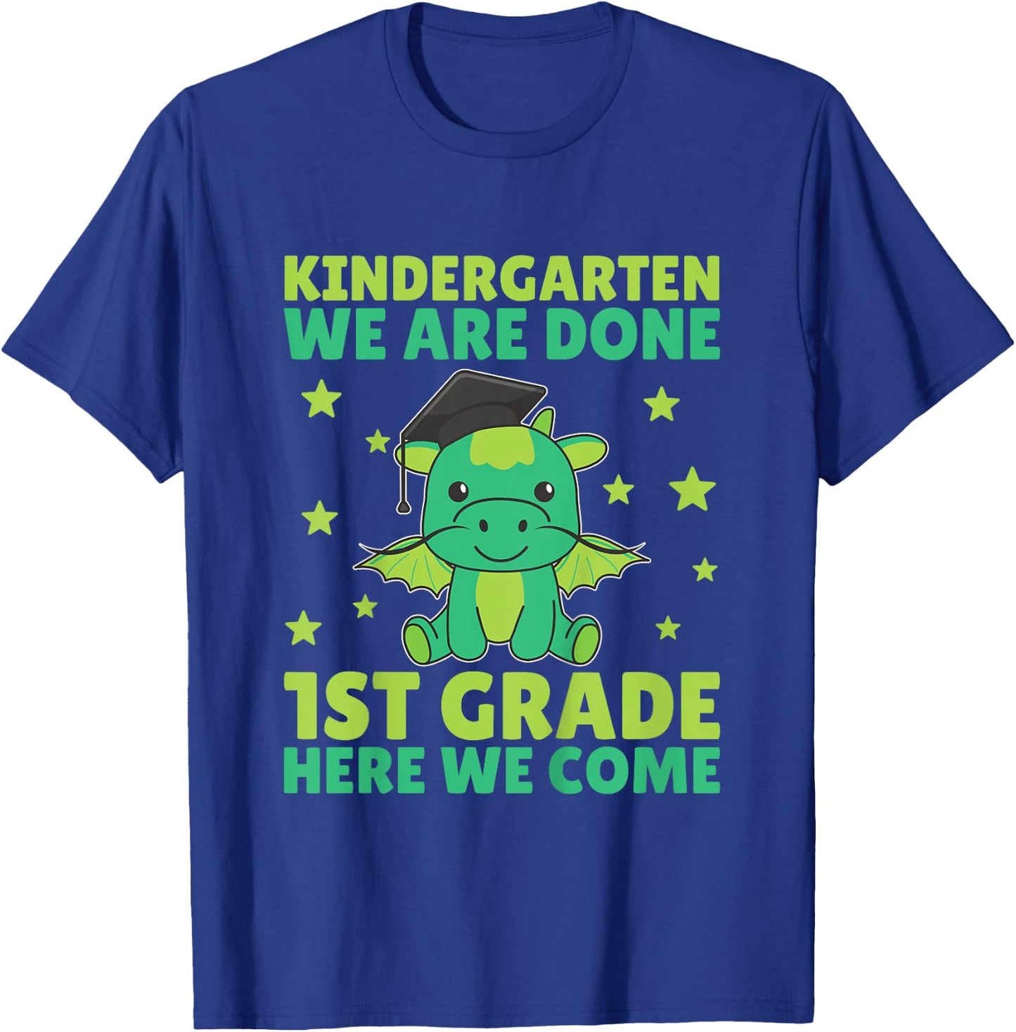Kids Kids Kindergarten Graduate Dragon Graduation T-Shirt - T-Shirt | Royal