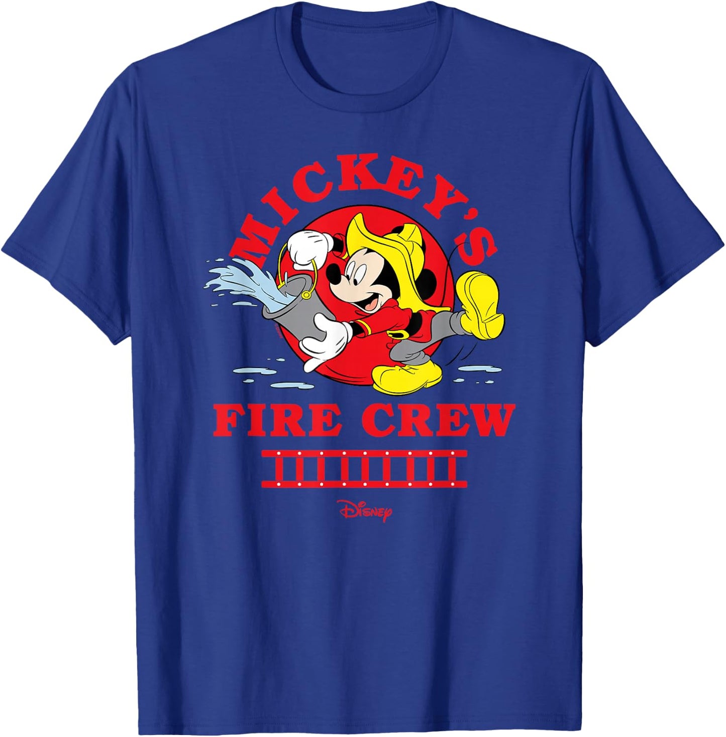 Mickey - FIre Crew Mickey Water Bucket T-Shirt - T-Shirt | Royal