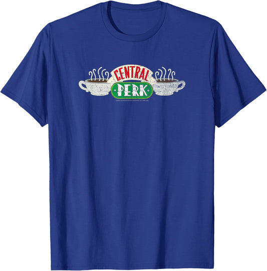 Friends Vintage Central Perk on Black T-Shirt - T-Shirt | Royal