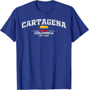Cartagena Colombia Designs -Adults & Kids Black Short Sleeve - Small - Carlos Sainz Letter Print T-Shirt - T-Shirt | Royal