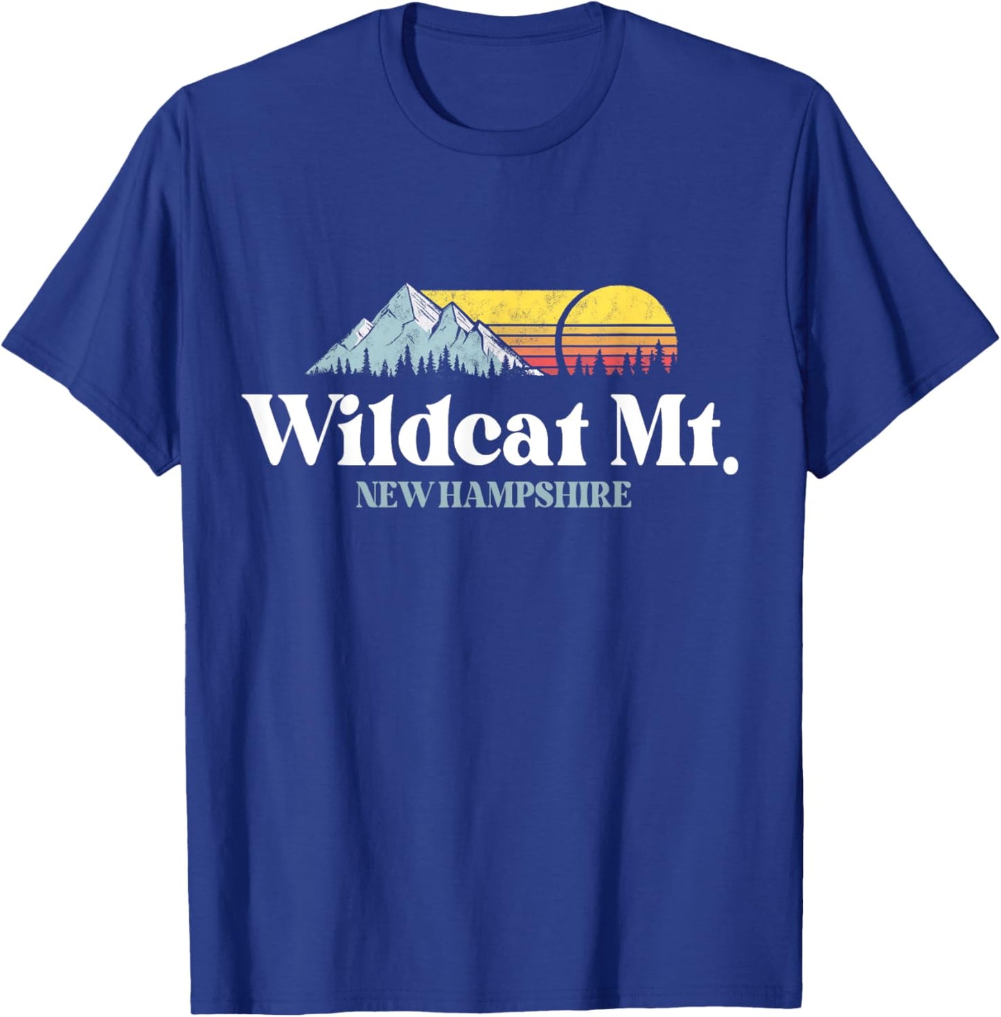 Wildcat Mountain, NEW HAMPSHIRE, Ski Slopes Snowboard Hiking T-Shirt - T-Shirt | Royal