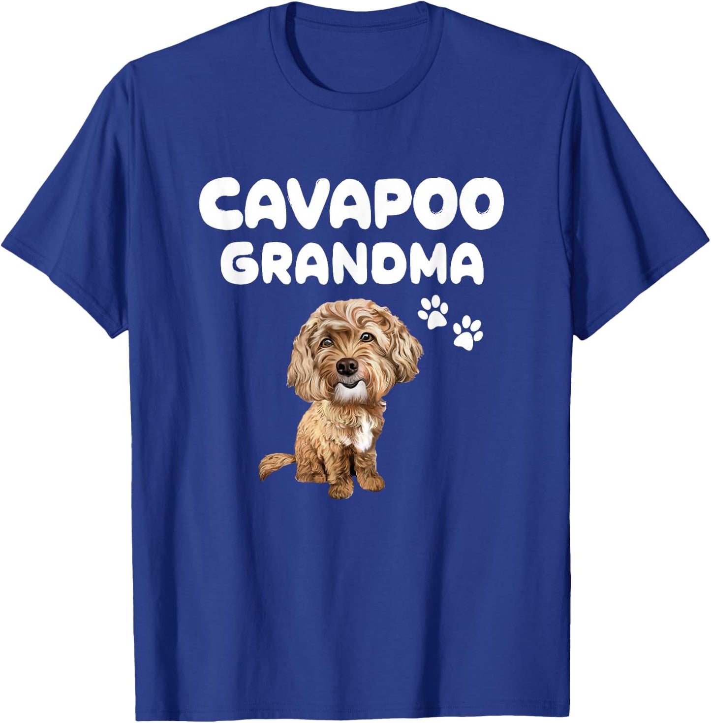 Cavapoo Grandma. Red Cavapoo Dog Puppy and Paws Women T-Shirt - T-Shirt | Royal