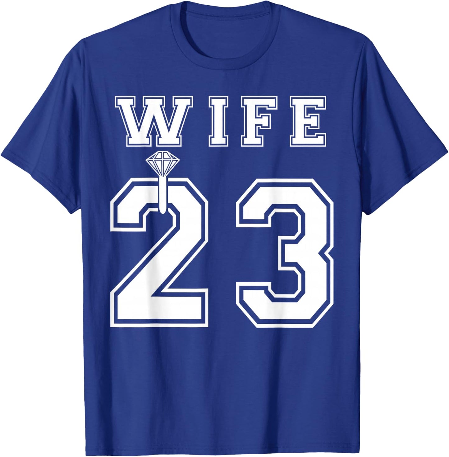 Wife Husband Matching 2023 Engagement Party Honeymoon T-Shirt - T-Shirt | Royal