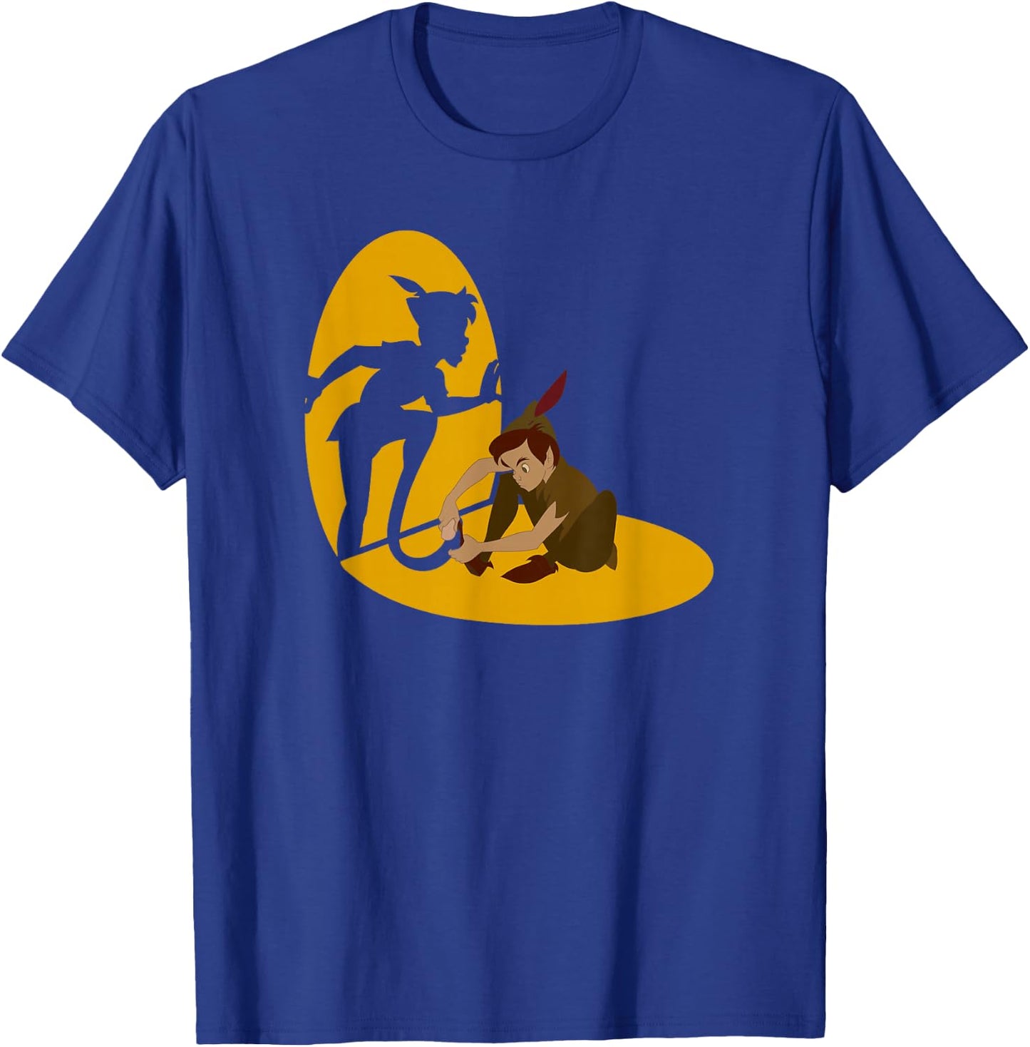 Disney Peter Pan Shadow Spotlight Poster T-Shirt - T-Shirt | Royal