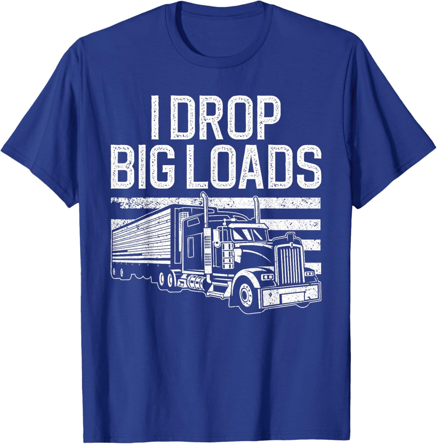 Funny Trucker Design Women Semi Truck Driver Lover T-Shirt - T-Shirt | Royal