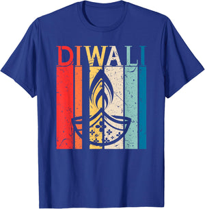 Deepavali Retro Diwali Festival of Light T-Shirt - T-Shirt | Royal