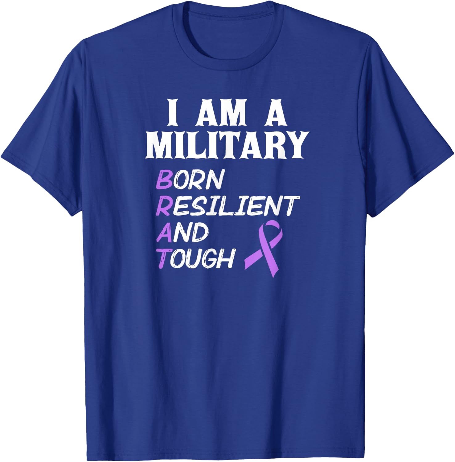 Military Child Month Purple Brat Fun T-Shirt - T-Shirt | Royal