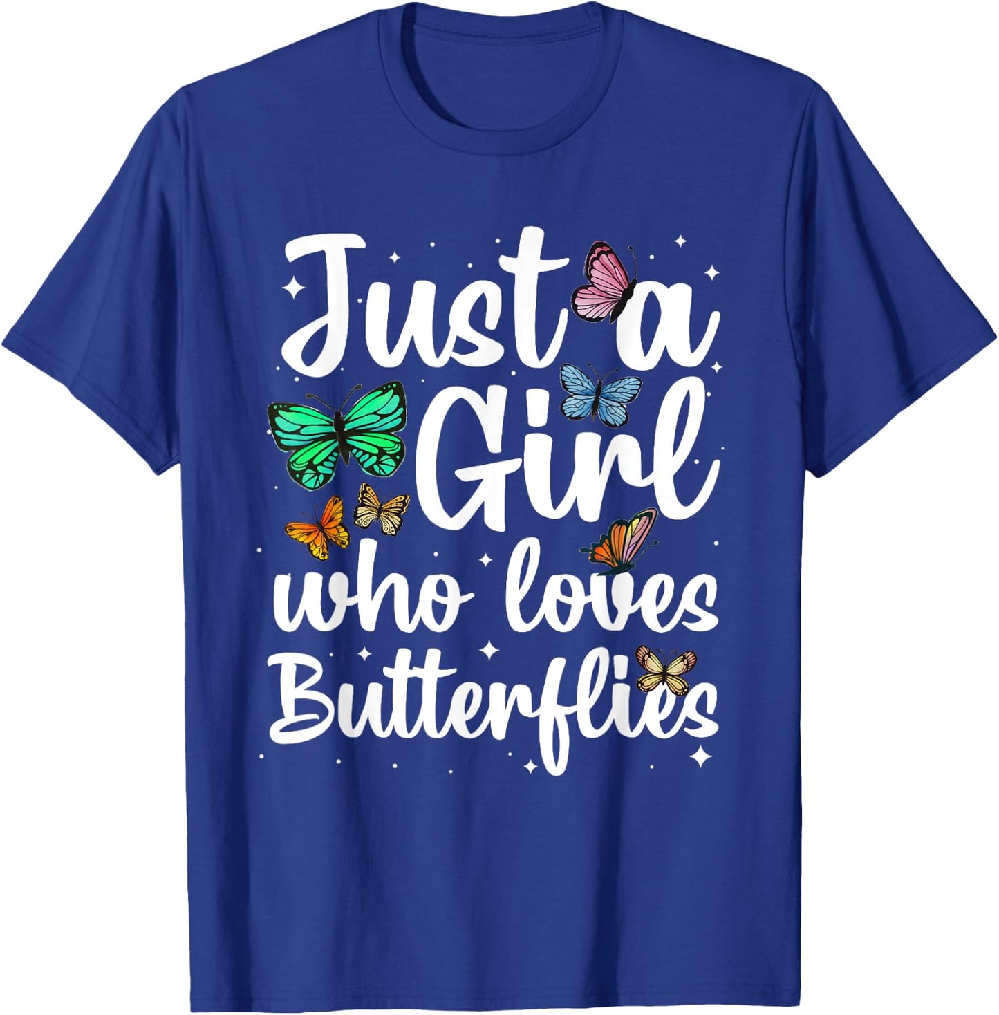 Cute Butterfly Art Girls Monarch Butterfly Lovers T-Shirt - T-Shirt | Royal