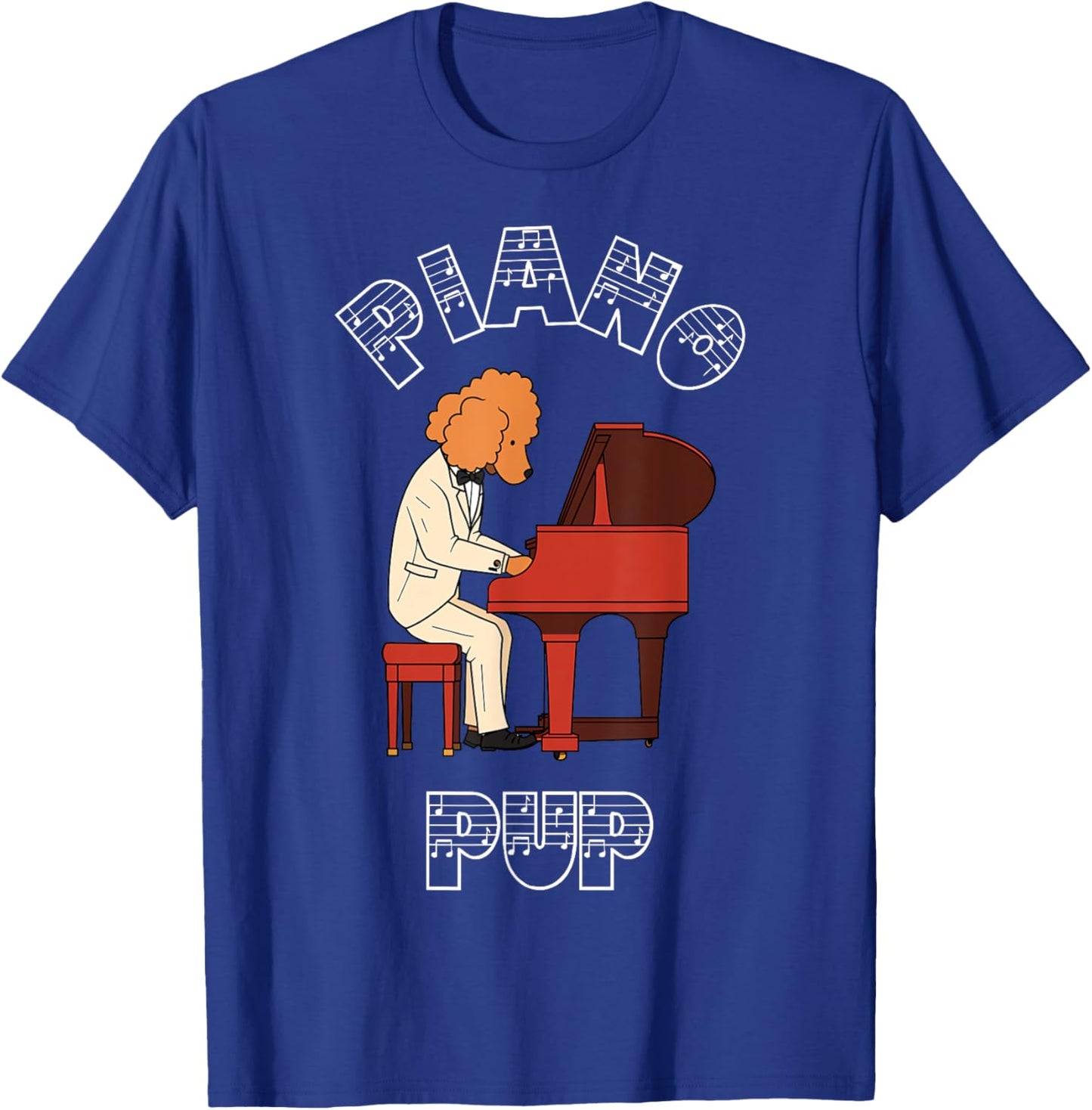 Goldendoodle Piano Paws Funny Dog Music T-Shirt - T-Shirt | Royal