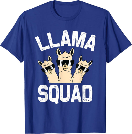 Funny Llama Design Men Women Cute Llama Alpaca Girls Boys T-Shirt - T-Shirt | Royal