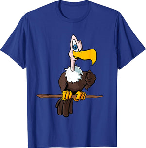 Ugly Cartoon Vulture T-Shirt - T-Shirt | Royal