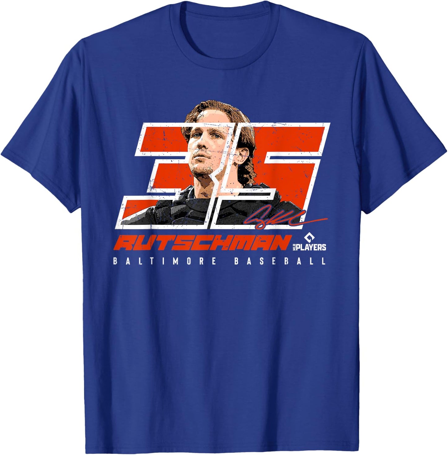Silhouette Adley Rutschman Baltimore MLBPA T-Shirt - T-Shirt | Royal