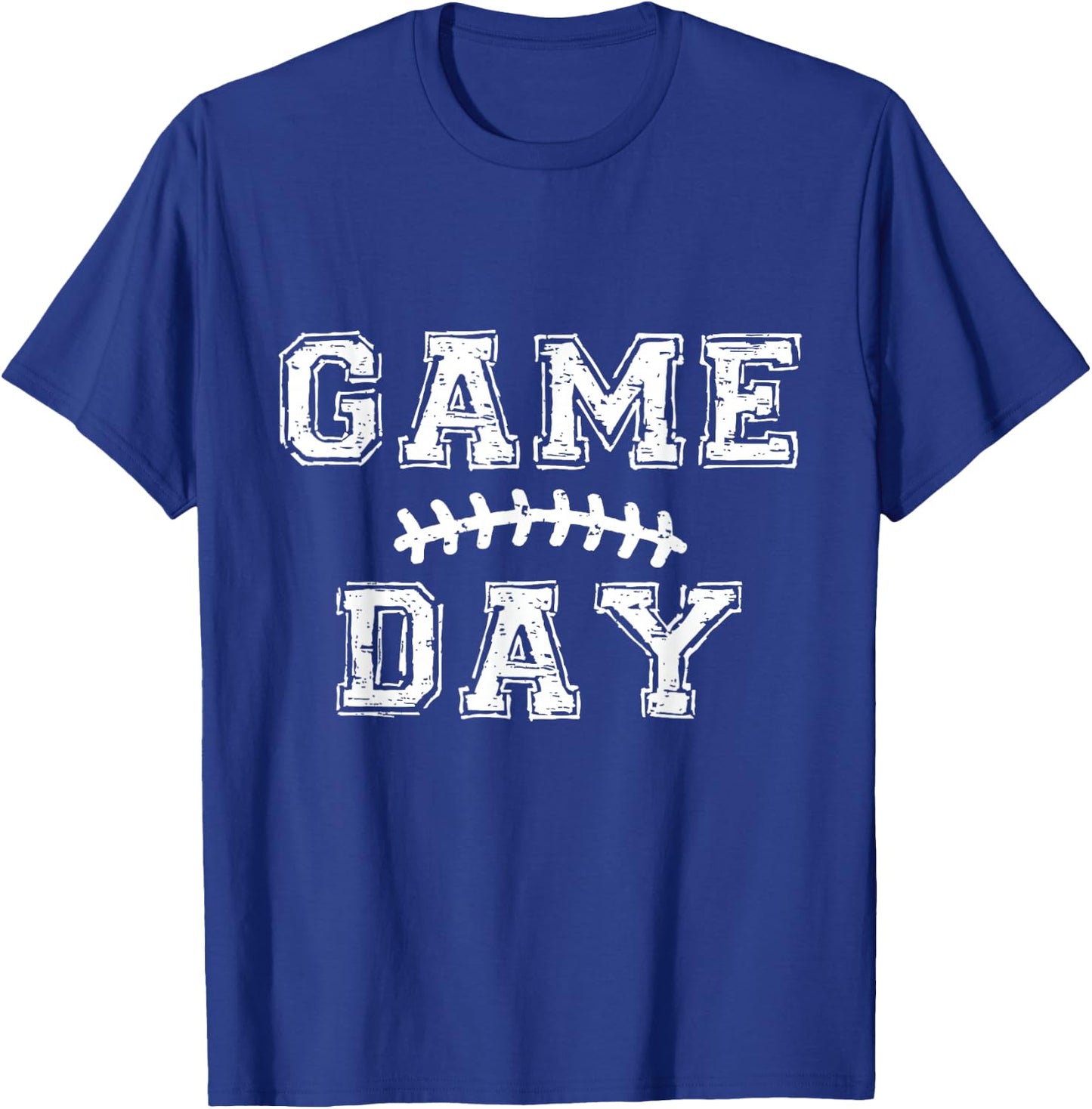 Game Day Football Season Black T-Shirt - T-Shirt | Royal