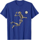 Volleyball Skeleton Women Men Volleyball Player Halloween T-Shirt - T-Shirt | Royal