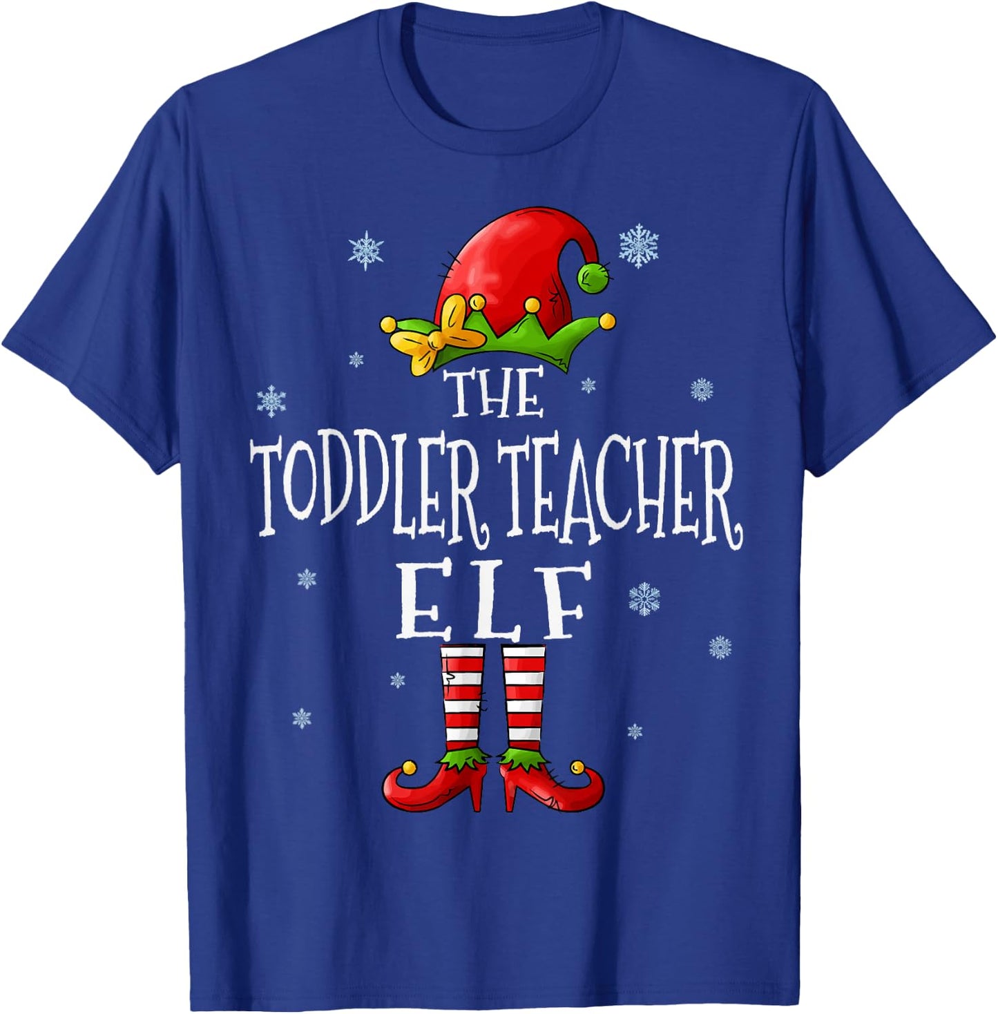 The Toddler Teacher Elf Squad Xmas Groupe Matching Christmas T-Shirt - T-Shirt | Royal