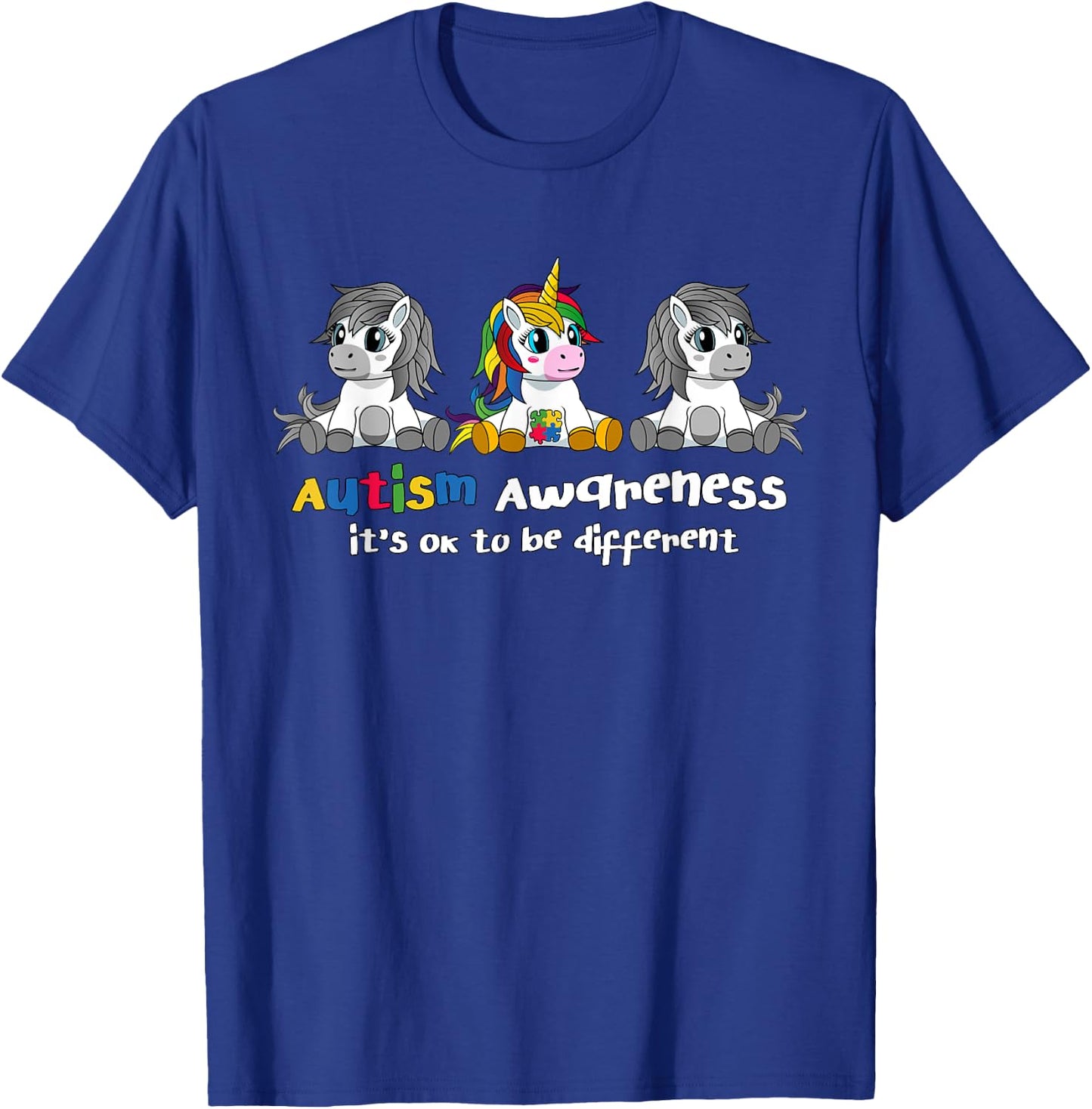 Autism Awareness Shirt - It's OK To Be Different Women T-Shirt - T-Shirt | Royal