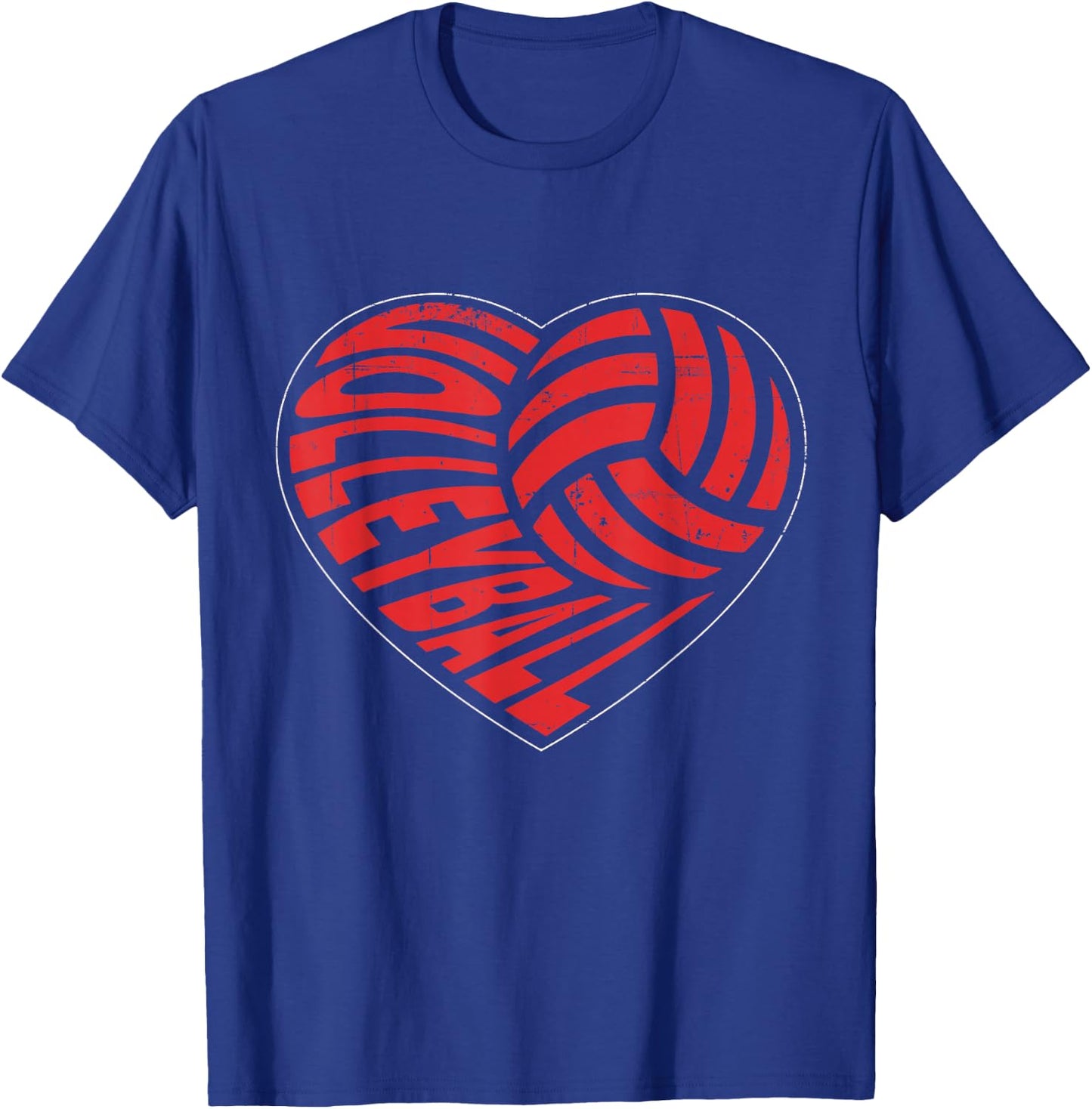 Love Volleyball Best Fun Birthday, Valentine Day T-Shirt - T-Shirt | Royal