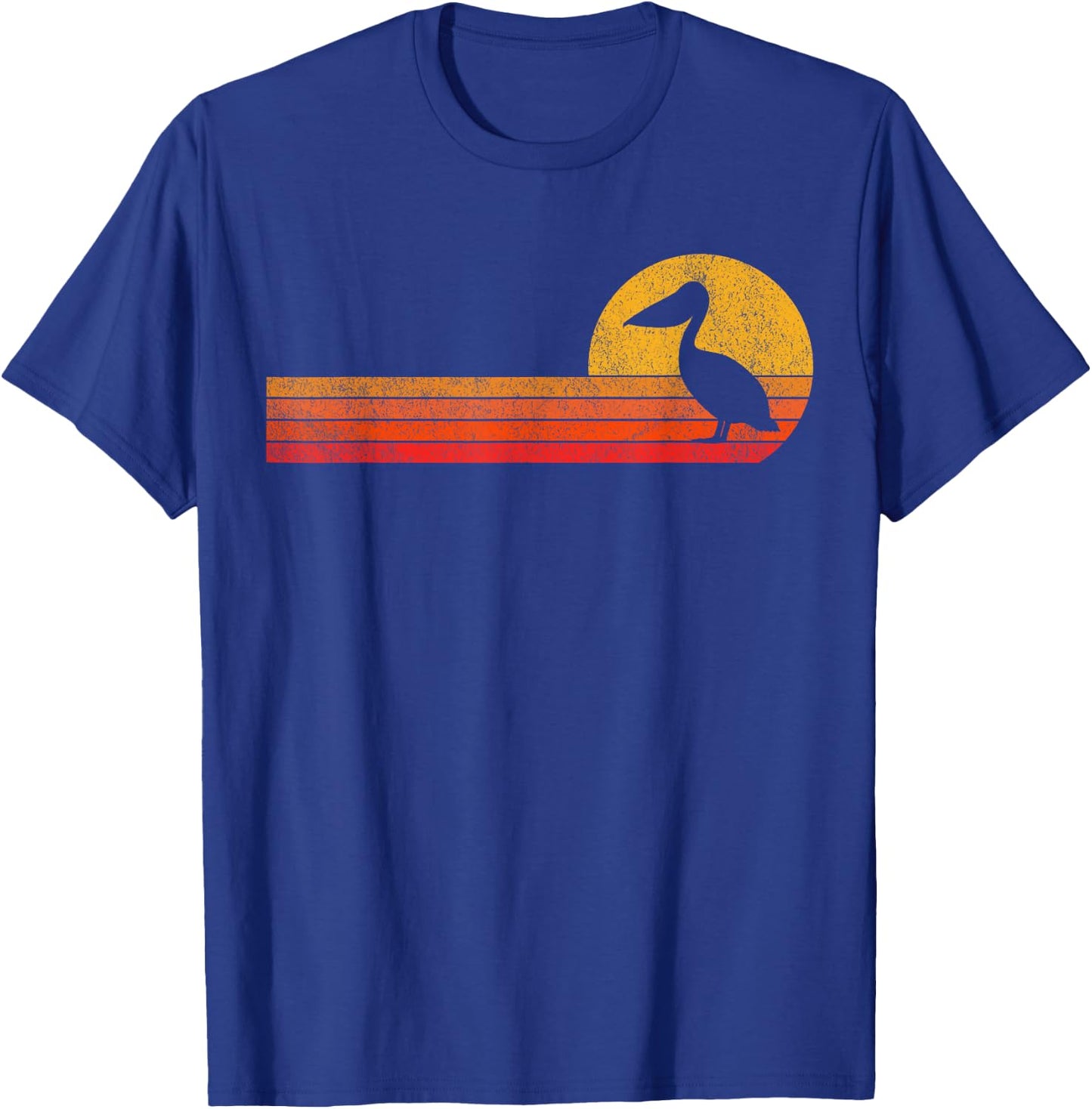 Retro Pelican Lover Funny Pelican Vintage T-Shirt - T-Shirt | Royal