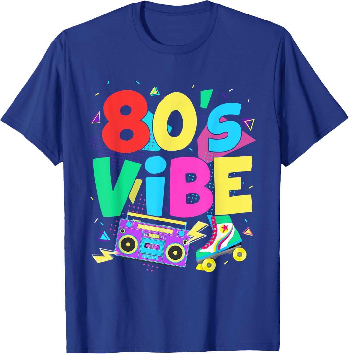 Retro 80s Vibe Colorful T-Shirt - T-Shirt | Royal