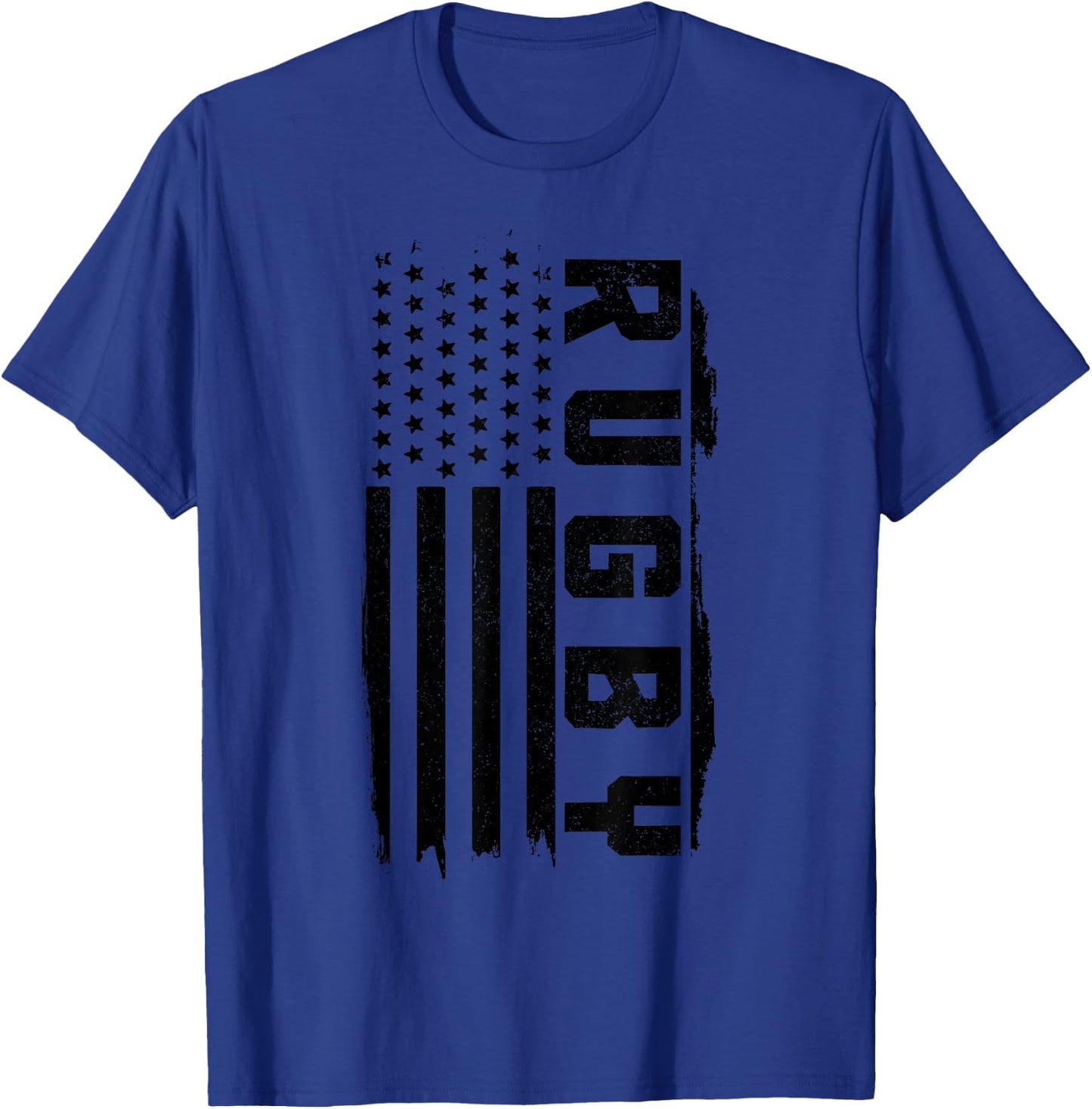 Rugby Player American Flag Patriotic Vintage Rugby T-Shirt - T-Shirt | Royal