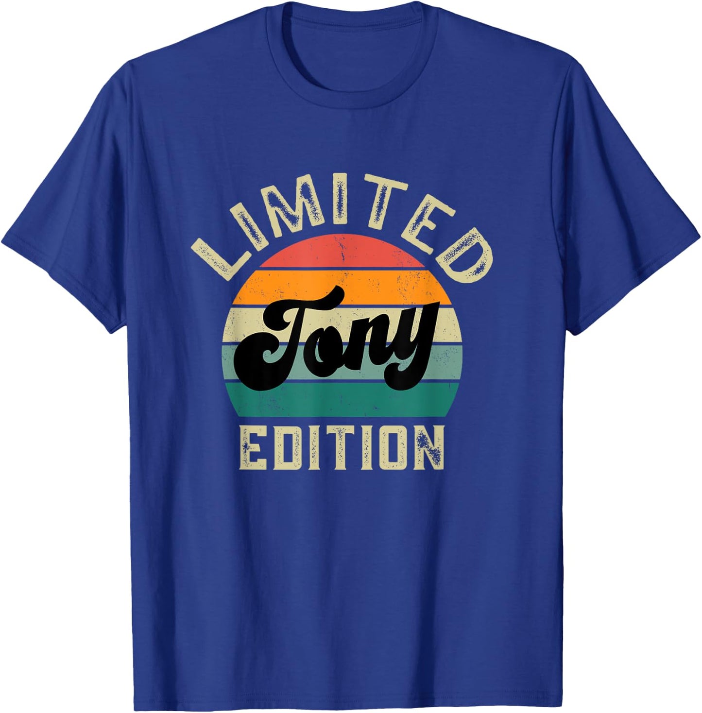Retro TONY Vintage Gifts Funny Personalized First Name Idea T-Shirt - T-Shirt | Royal