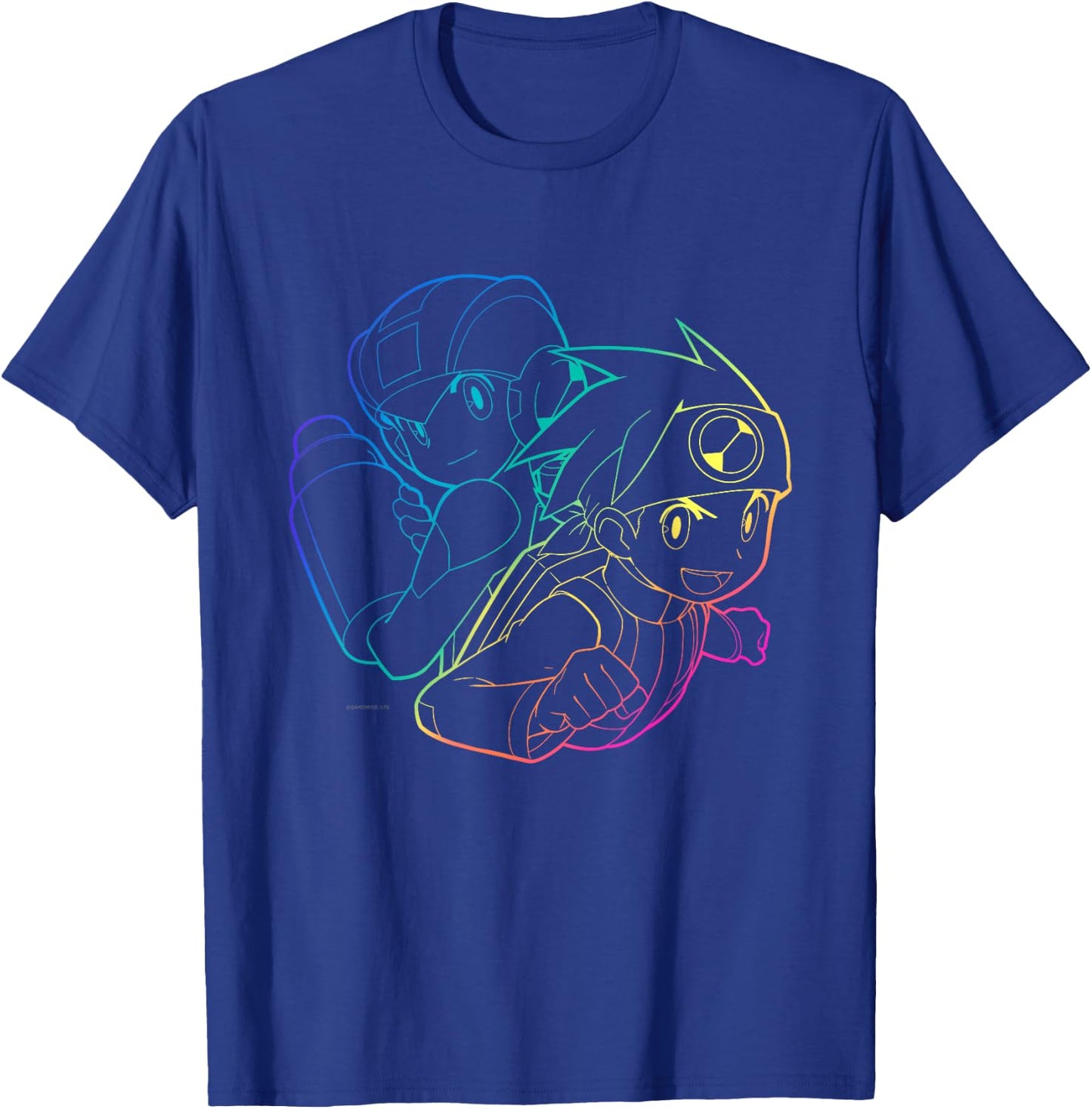 Mega Man Battle Network Gaming Design T-Shirt - T-Shirt | Royal