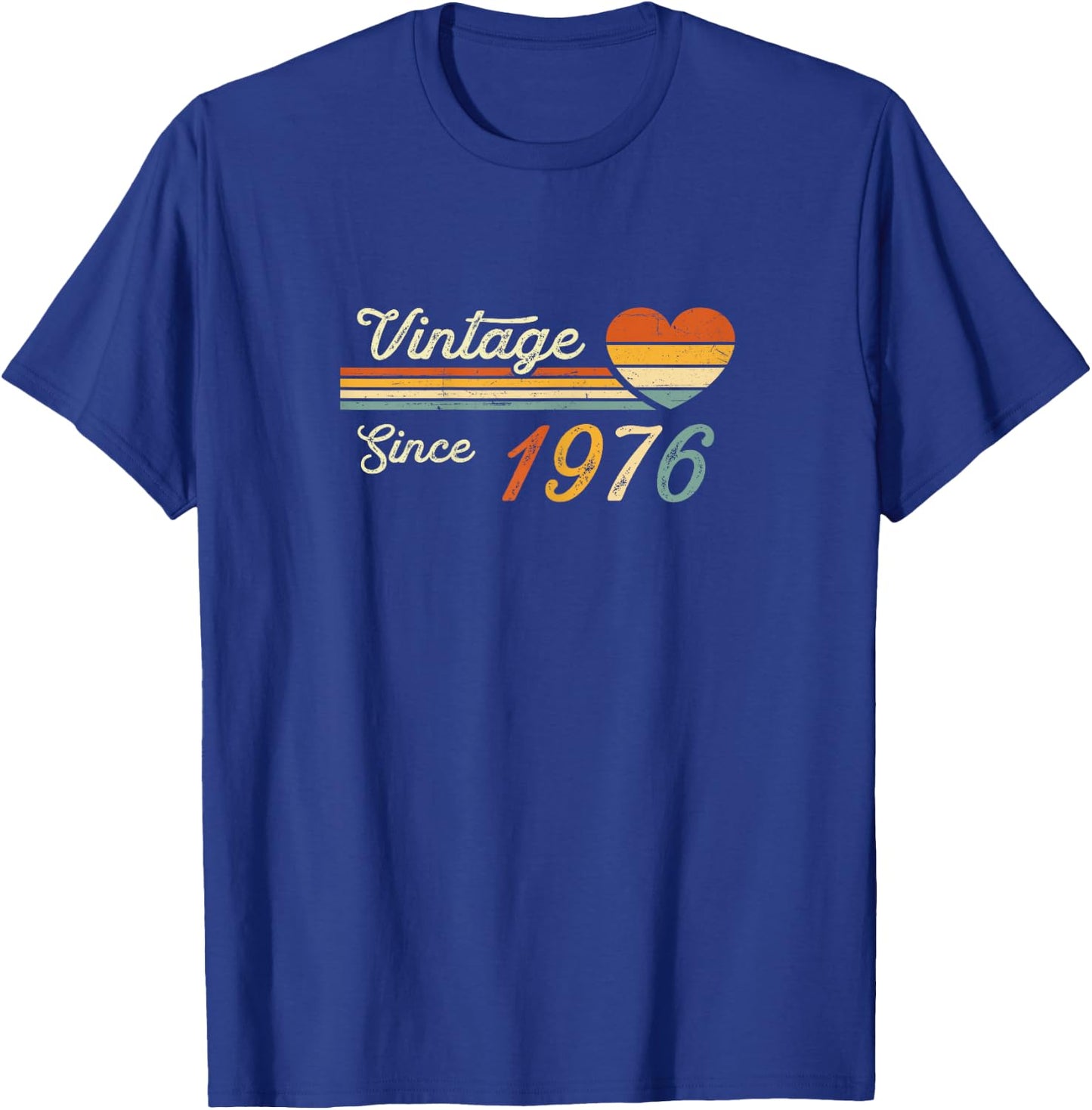Vintage Born in 1976 Birthday Ladies T-Shirt - T-Shirt | Royal