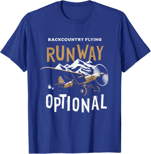 STOL Bushplane Pilot Backcountry Flying Runway Optional T-Shirt - T-Shirt | Royal
