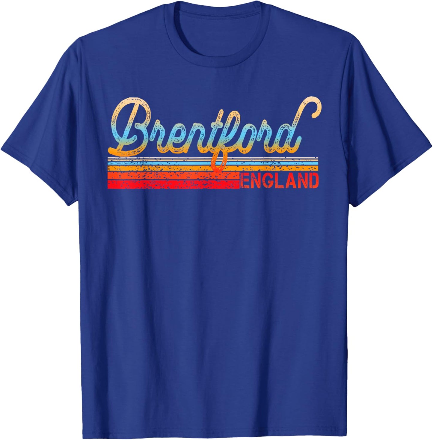Retro Vintage Brentford- Vintage 80s Style Brentford England T-Shirt - T-Shirt | Royal