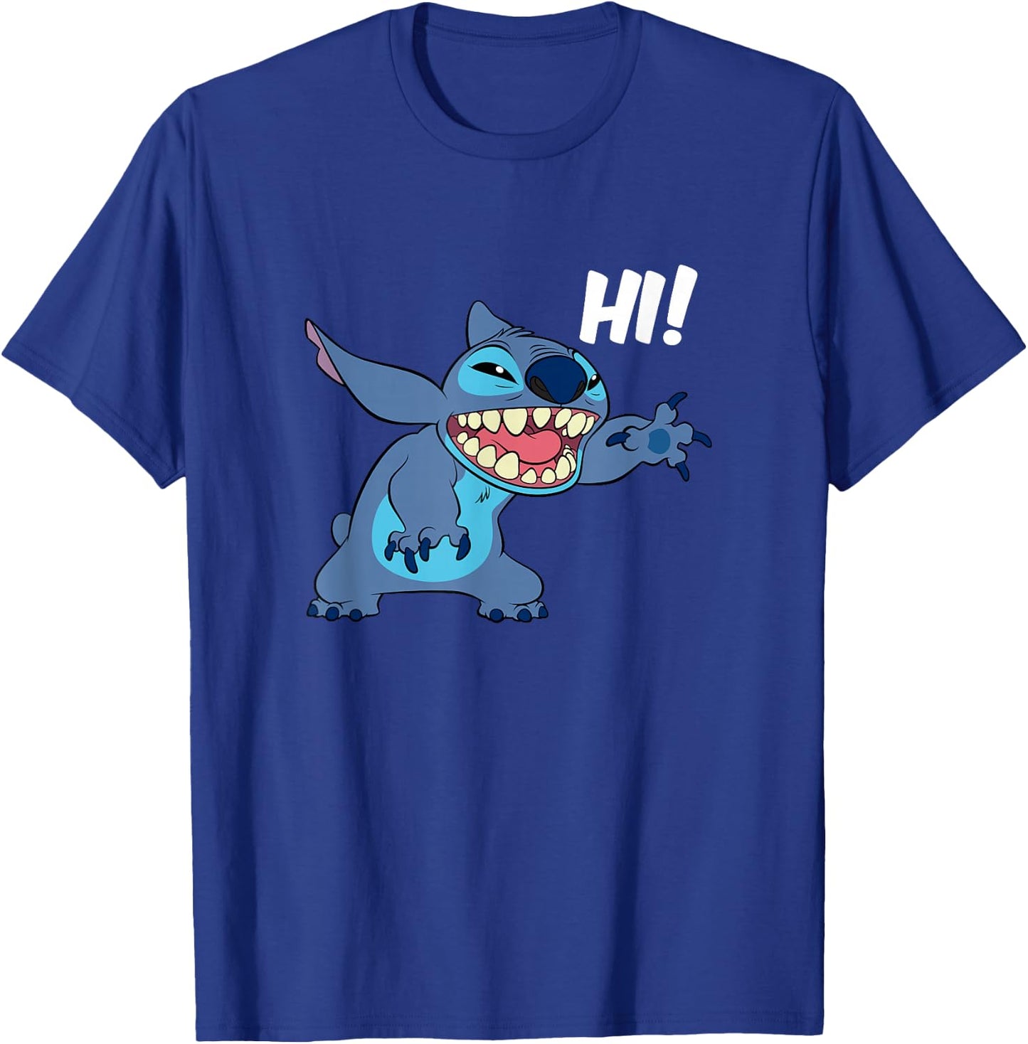 Disney Lilo & Stitch Hi! Funny Stitch Greeting T-Shirt - T-Shirt | Royal