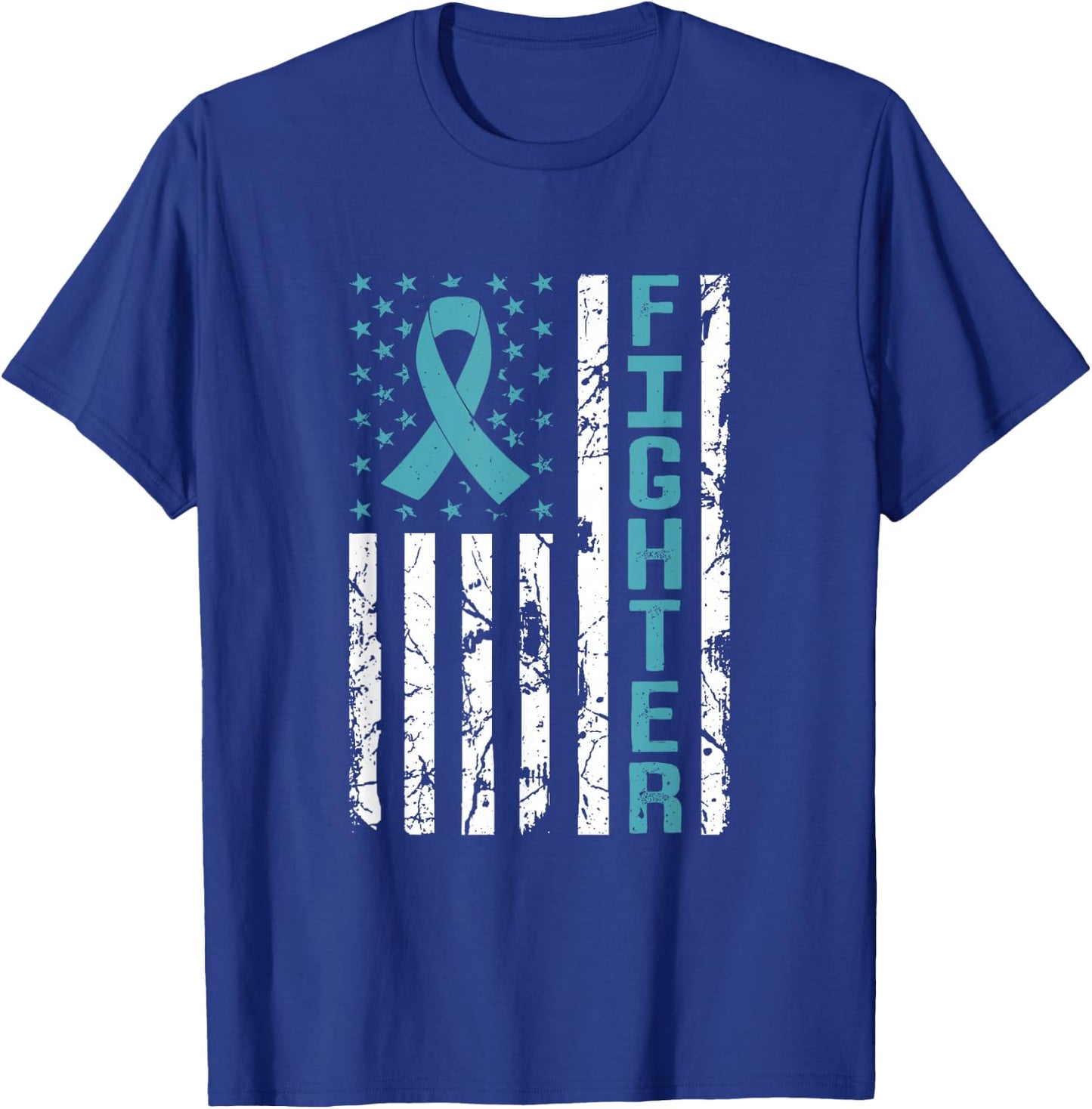 Polycystic Kidney Disease Flag PKD Awareness Warrior T-Shirt - T-Shirt | Royal