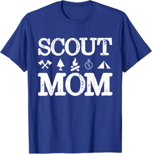 Scout Mom Scouting Troop Supporter Camping Scouting Mom T-Shirt - T-Shirt | Royal