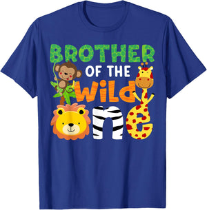 Brother of the Wild One Zoo Theme Bday Safari Jungle Animals T-Shirt - T-Shirt | Royal