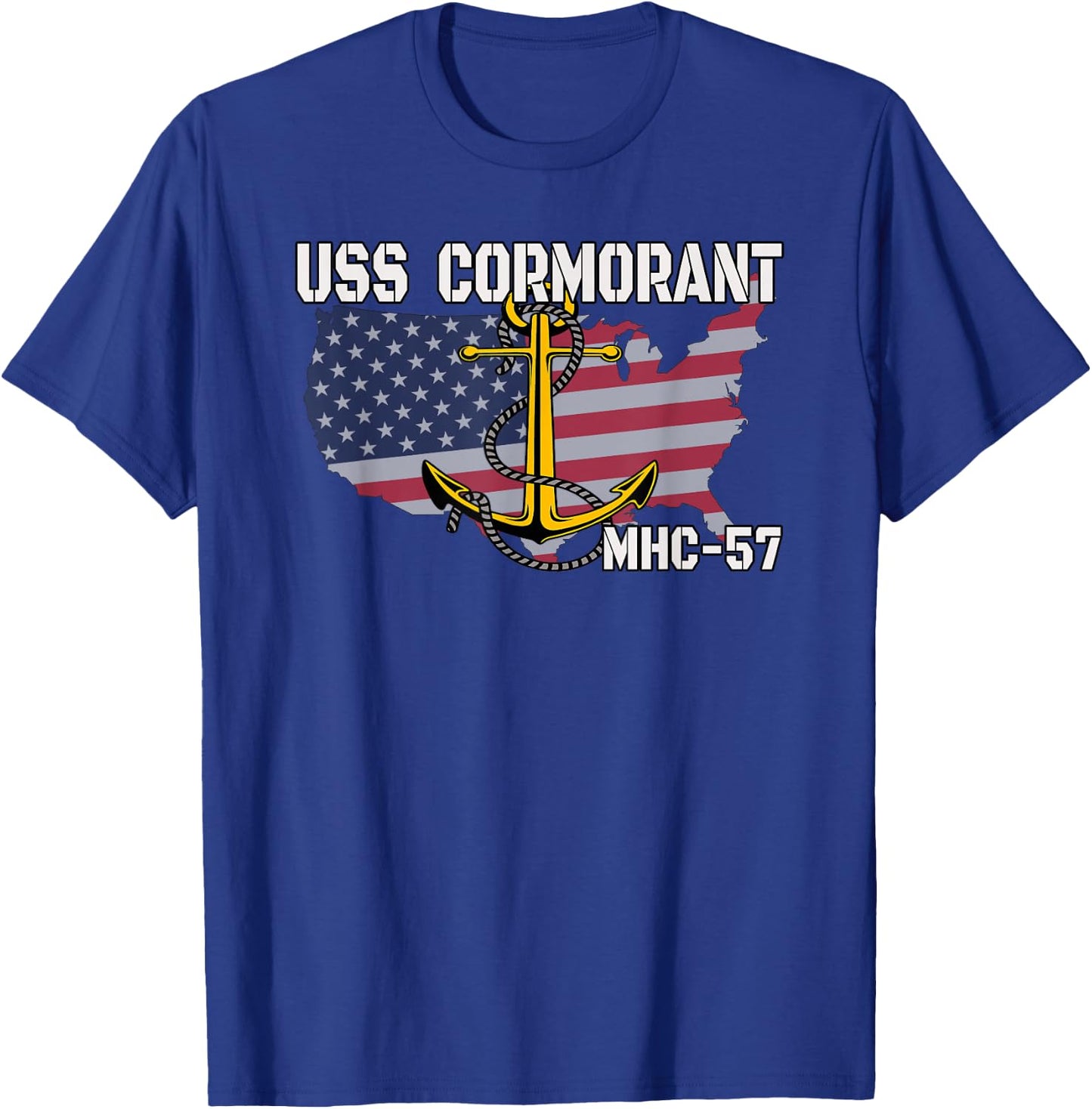 USS Cormorant MHC-57 Coastal Minehunters Veterans Day Father T-Shirt - T-Shirt | Royal